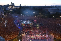 گزارش تصویری: استقبال حیرت‌انگیز از کاروان اسپانیا در مادرید