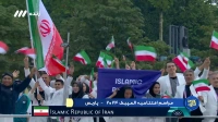 رژه کاروان ایران در  افتتاحیه المپیک 2024